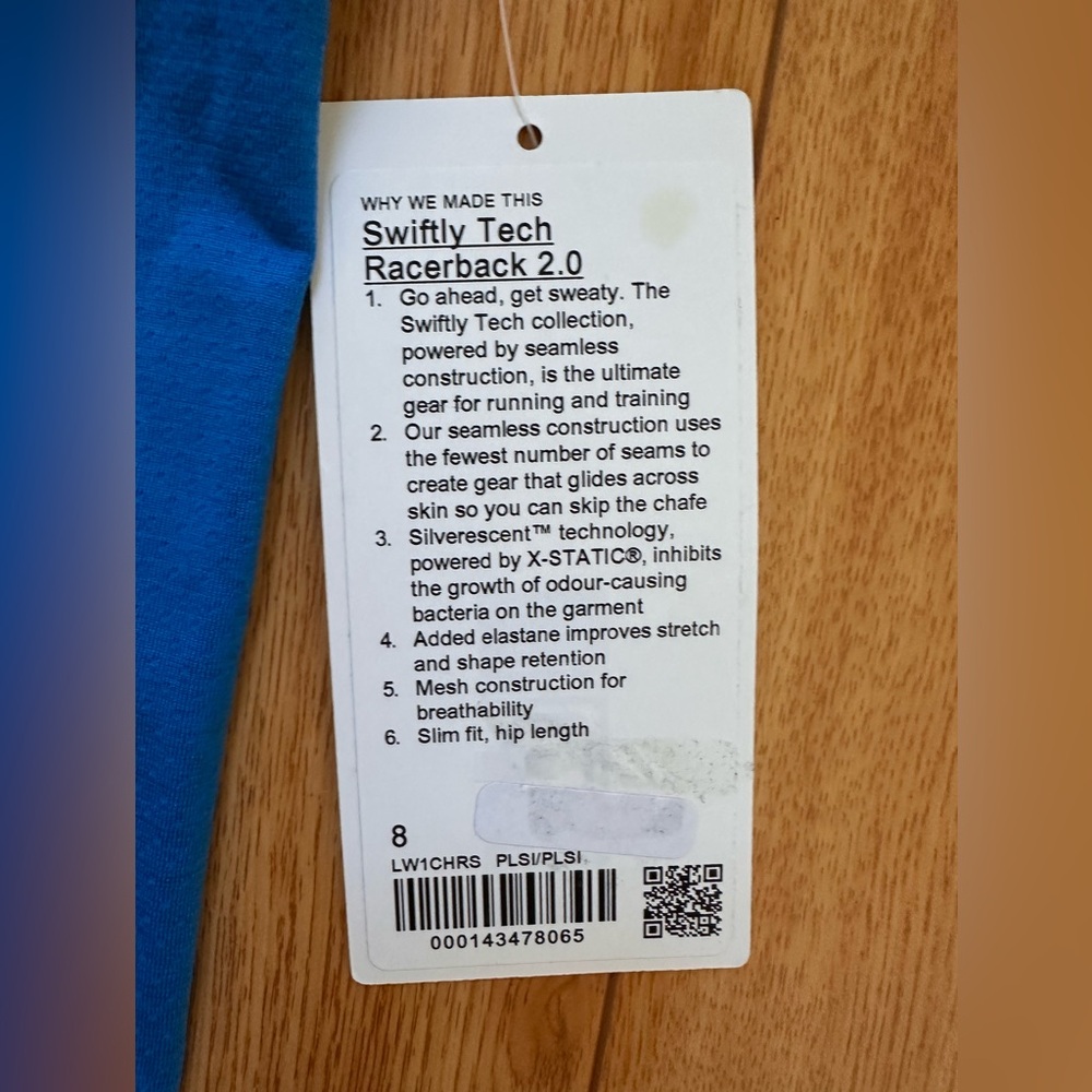 BNWT: Swiftly Tech Racerback 2.0 (Size: 8) - Picture 3 of 3